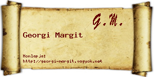 Georgi Margit névjegykártya